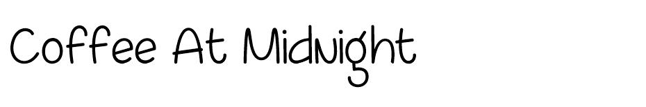 Coffee At Midnight font